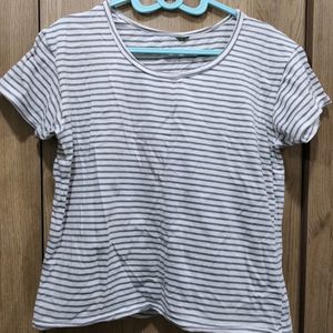 Black And White Striped Tshirt