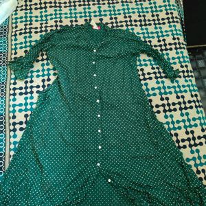 Beautiful Green A Line Kurti