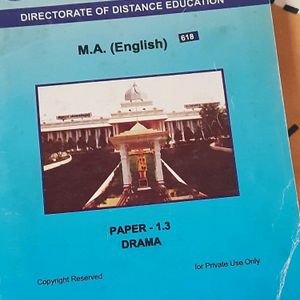 M.A. ENGLISH (DRAMA)