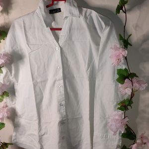 Branded White Formal Shirt For Women