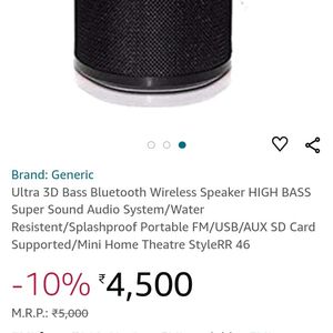 Wireless High Bass Bluetooth Speaker
