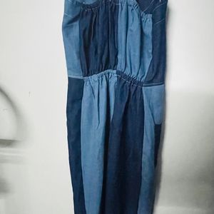 Multi Blue Pocket Dungaree’s