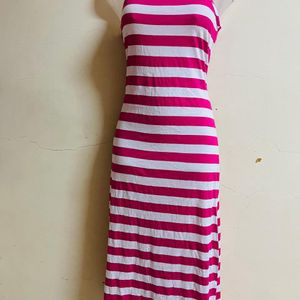 Korean Long Designer Pink One Piece