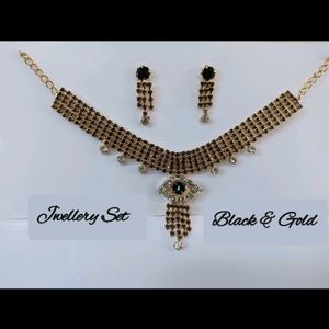 Black & Gold Jwellery Set