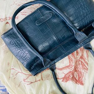 Hidesign Handbag Navy Blue