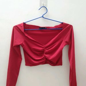 Beautiful Red Partywear And Casual Top