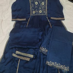 3pcs Suit With Embroidery And Gota Patti Work