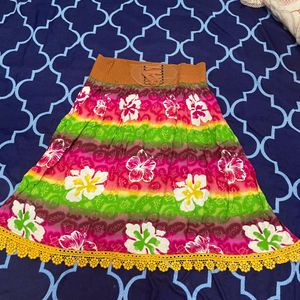 Summer Skirt Pure Cotton Beautiful Print