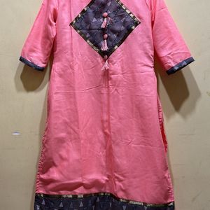 Peach Colour Kurta & Pant With Dupatta Set Size XL