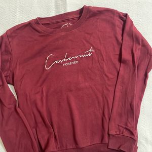 Burgundy Sweatshirt Top