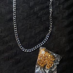 Combo Of Golden And Silver Plated Chain