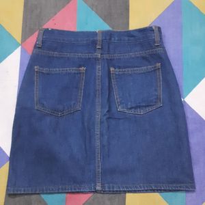 Denimn Mini Straight Fit Skirt