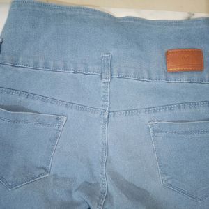 Height Waist Light Blue Jeans