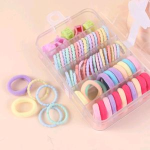 Colourful Rubberbands With Claw Clips|COMBO PACK