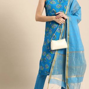 Brand New Sky Blue Kurta Pant Dupatta