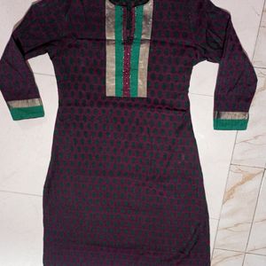 Beautiful Purple Colour Kurta