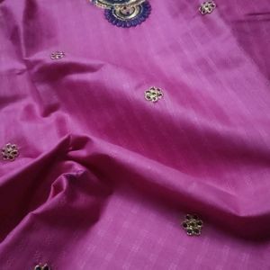 Squen Selt Work Dress Material 3 Pics