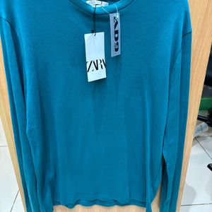 Zara Green Knitted Sweater Size - M