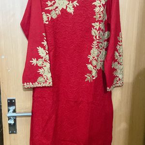 Embroidered Woollen Kurta For Women