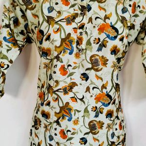 Beautiful Flowers Print Kurti For Women...