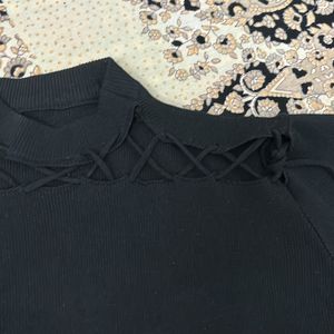 Women Black Designer Top