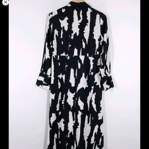 Almost New Black And White Shirt Dress By Westside