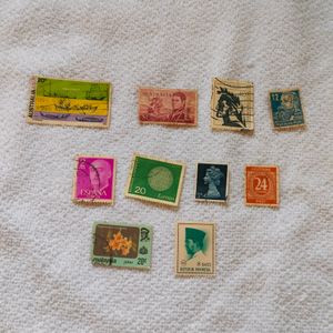 Old 10 Foreign Stamps