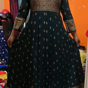 Green Colour Anarkali Used Once