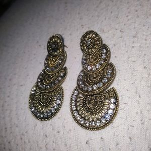 Oxidised Gold Plated Earrings