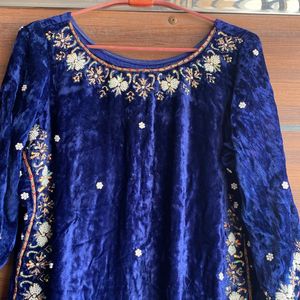 Velvet Hand Embroidery Kurta