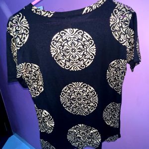 BLACK PARTY TOP FOR WOMEN