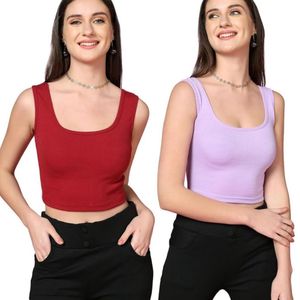 Women Crop Tank Top Girls Party Wear