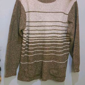 Brown And Cream Sweatshirt