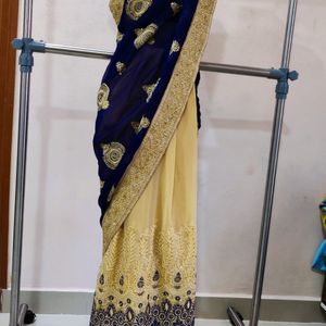 Full Ambroidery & Stone Work Saree 💜