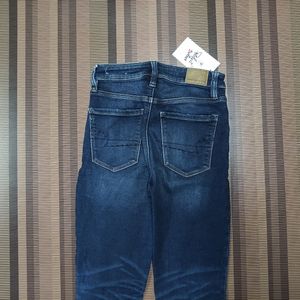 W-53 Size-26 Knee Cut Slim Fit Women Denim Jeans