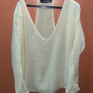 Cute Backless V-Neck Top