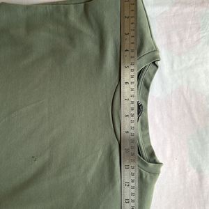 28 Zara Olive Padded Cut Sleeves Top