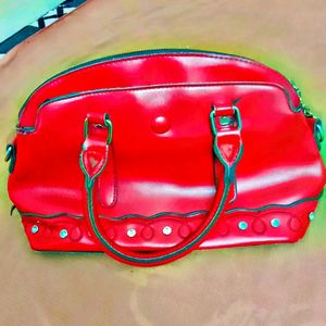 Red Fancy Hand Bag