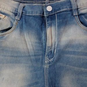 Blue Wash Straight Fit Jeans