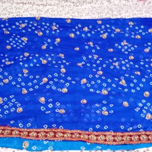 Free Blue Saree