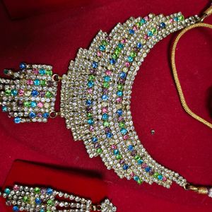 Party Wear Necklace With Earrings