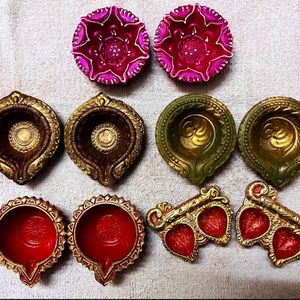 Designer Homemade Mitti Diye (10 Piece)