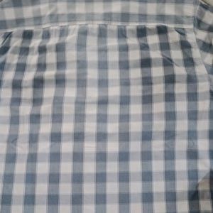 John Player Semi Formal Shirt Sky Blue White Check