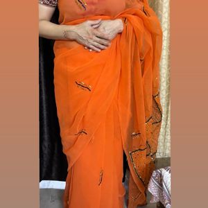 Orange Saree