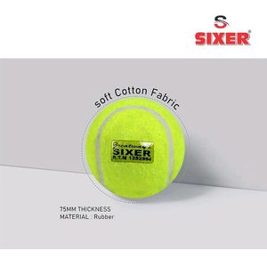 Light Yellow Colour Sixer Tennis Ball Pack Of 1