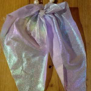 Korean Bow Stylish Pearl Scrunchie