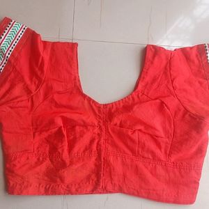 Red Silk Blouse