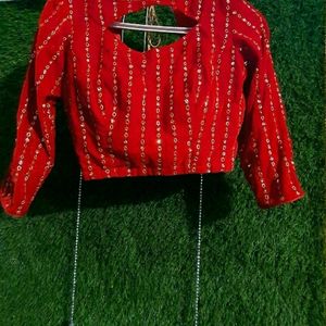 Designer Red blouse