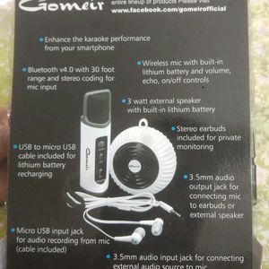 New gomier Bluetooth microphone with speaker