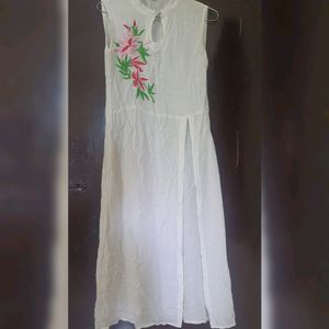 White High Slit Kurta